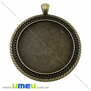 Основа кругла, 60х51 мм, 40 мм, Антична бронза (OSN-028225)