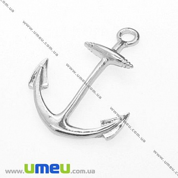 [Архів] Підвіска-коннектор металева Якір, Темне срібло, 34х26 мм (POD-008302)