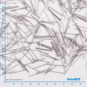 Гвоздики из нерж. стали, 20 мм, Темное серебро, 1 уп (20 шт) (STL-056243)