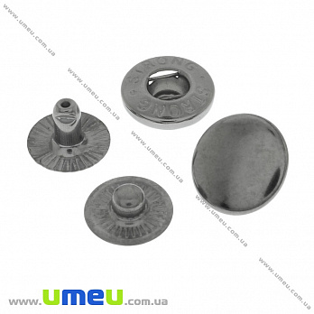 Кнопка альфа (пробивная) металлическая, Черная, 12 мм, 1 шт (SEW-034409)