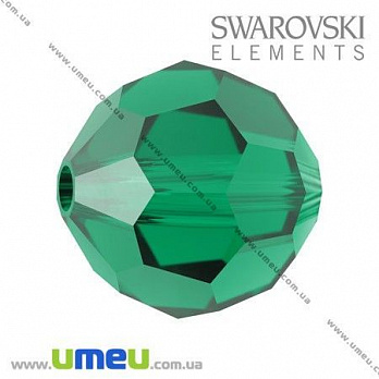 Бусина Swarovski 5000 Emerald, 10 мм, Граненая круглая, 1 шт (BUS-005355)