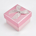 Коробочка Квадратная под колечко, 5х5х3,5 см, Розовая (UPK-060588)