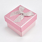 Коробочка Квадратна під колечко, 5х5х3,5 см, Рожева (UPK-060588)