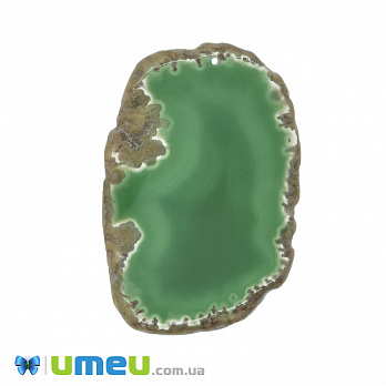Зріз Агата, Смарагдовий, 76х51 мм (POD-011979)