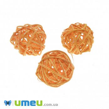 Куля з ротанга, 30 мм, Помаранчевий (DIF-042904)