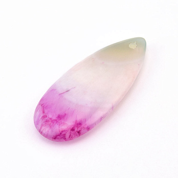 Підвіска Крапля, Натур. камінь Агат бразильський, 40х18 мм (POD-058679)