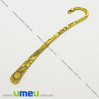 [Архів] Закладка для книг Сонце, Античне золото, 124 мм (OSN-004039)