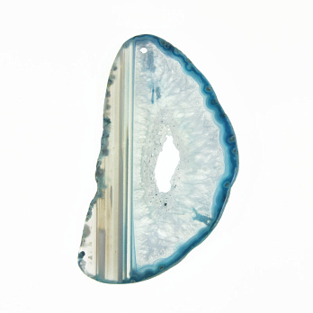 Срез Агата, Голубой, 71х40 мм (POD-032455)