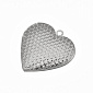 Медальон Сердце с узором из нержавеющей стали, 29х29х7 мм, Темное серебро  (STL-061287)