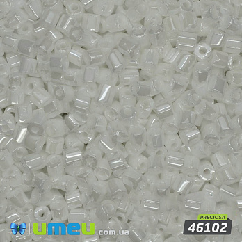Бісер чеський Рубка 11/0, №46102, Білий перламутровий (BIS-032171)