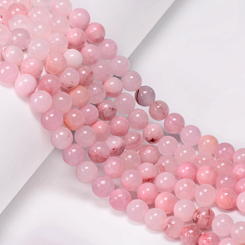 Намистини Нефрит перський рожевий, Натур. камінь, 8,5 мм, Круглі (BUS-051699)