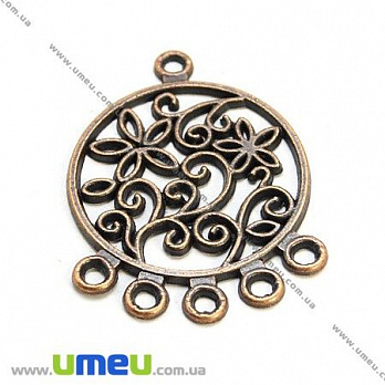 [Архів] Конектор металевий круглий, 36x27 мм, Мідь (KON-007287)