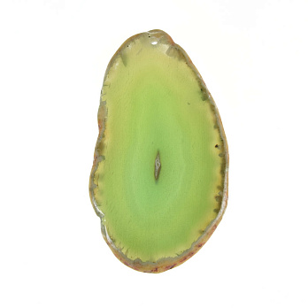 Зріз Агату, Зелений, 74х42 мм (POD-022102)