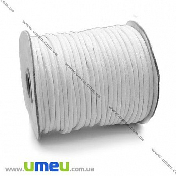 Полиэстеровый шнур, Белый, 3,0 мм, 1 м (LEN-008160)