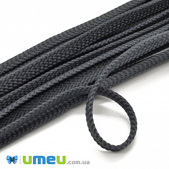 Полиэстеровый шнур плоский 7 мм, Серый, 1 м (LEN-039361)