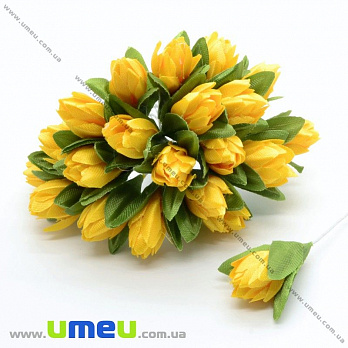 Тюльпан тканевый, 10 мм, Желтый, 1 шт (DIF-015477)