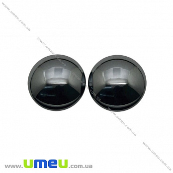 Кабошон нат. камінь Гематит, Круглий, 16 мм (KAB-025980)