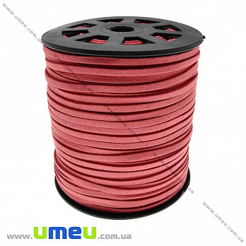 Замшевый шнур, 4 мм, Красный, 1 м (LEN-021759)