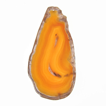 Зріз Агата, Червоно-коричневий, 84х40 мм (POD-020171)