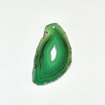 Зріз Агату, Зелений, 59х33 мм (POD-022116)