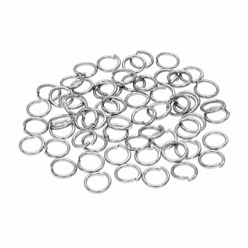 Соединительные кольца из нерж. стали, 4 мм, Темное серебро, 3 г (STL-051246)