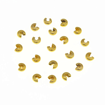 Намистини затискні Крімп, 3 мм, Золото (BUS-012416)