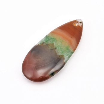 Подвеска Капля, Натур. камень Агат бразильский, 40х18 мм (POD-058695)