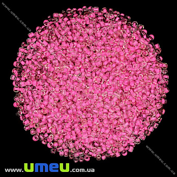 Бісер китайський дрібний, 12/0, Рожевий забарвлений, 2 мм (BIS-009058)