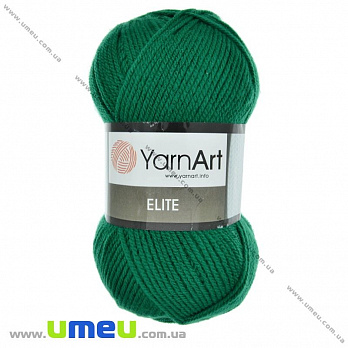 Пряжа YarnArt Elite 100 г, 300 м, Зеленая 846, 1 моток (YAR-025382)