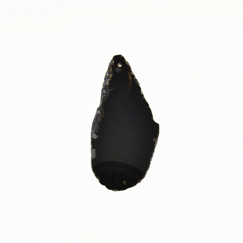 Зріз Агата, Чорний, 64х32 мм (POD-032529)