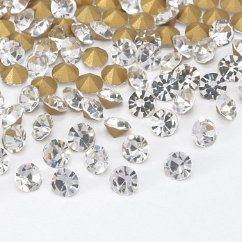 Стрази конусні SS12 (3,2 мм), Білі (STR-061277)