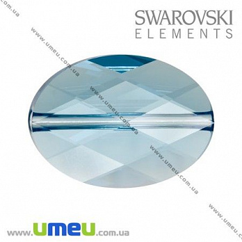 Бусина Swarovski 5050 Aquamarine, 14х10х5 мм, Граненная овальная, 1 шт (BUS-005366)