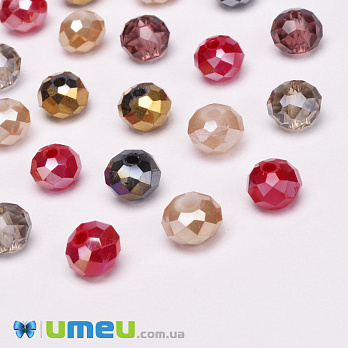 Намистини ронделі, 6х4 мм, Мікс (BUS-050957)