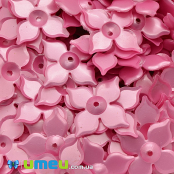 Пайетки Индия цветы, 18х25 мм, Розовые, 5 г (PAI-037844)