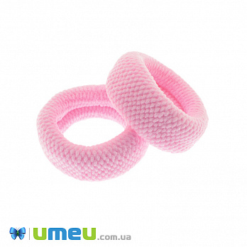 Резинка для волосся мікрофібра фактурна, 50 мм, Рожева (OSN-041728)