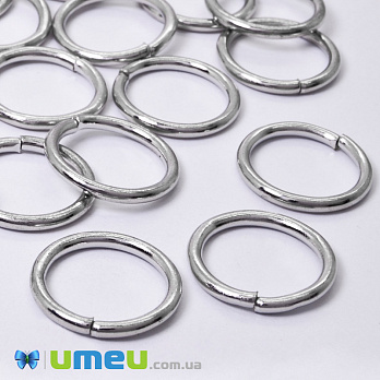 Кільця, Темне срібло, 18 мм, товщина 2 мм (PIN-048763)