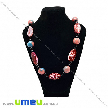 [Архів] Намиста з натурального каменю Агат і Нефрит, 55 см (BUS-028740)