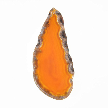 Зріз Агата, Червоно-коричневий, 80х33 мм (POD-022125)