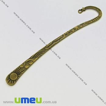 [Архів] Закладка для книг Сонце, Антична бронза, 124 мм (OSN-004044)