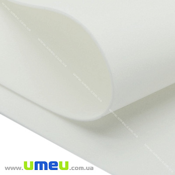 Фоаміран, 1 мм, Білий, 20х30 см (FOM-056458)