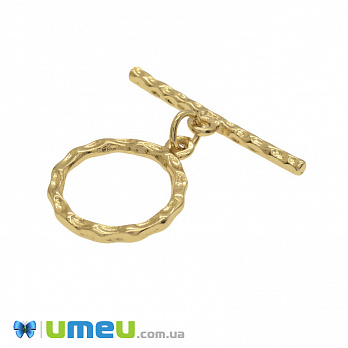 Тогл із позолотою 18 k, 18х15 мм, Золото (ZAM-048757)