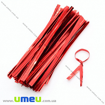 Пакувальний дріт в фользі, 10 см, Червоний (LES-033357)