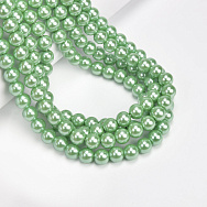 Намистини скляні Перли Premium, 8 мм, Салатові, Круглі (BUS-060501) Намистини скляні Перли Premium, 8 мм, Салатові, Круглі (BUS-060501)