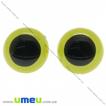 Глазки со штифтом круглые (с заглушками), 24 мм, Желтые, 1 комплект (DIF-030521)