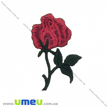 Термоаппликация Роза красная, 5х3 см, 1 шт (APL-024614)