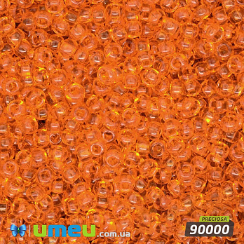 Бисер чешский №107/90000, Оранжевый, Прозрачный, 10/0 (BIS-003718)