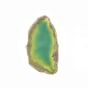 Зріз Агата, Зелений, 77х43 мм (POD-009234)