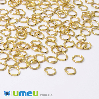 Колечка, Золото, 6 мм, товщина 0,7 мм (PIN-061945)