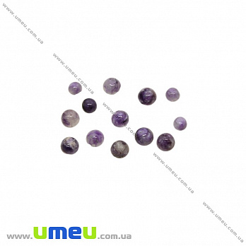 Кабошон нат. камінь Чароїт, Круглий, 4 мм (KAB-033557)