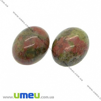Кабошон нат. камень Унакит, Овал, 10х8 мм, 1 шт (KAB-008062)